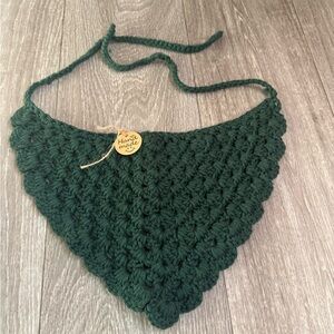 Handmade Green Crochet hair bandanna